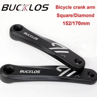 BUCKLOS Bicycle Crank Arm 152/170mm Square/Diamond/Spline Left Hand Crank Set for E-bikes Indoor Cra