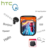 HTC NE20 Earphones Bluetooth 6.0 AI Headphones Live Translation Smart LED Screen HiFi Sound Quality 