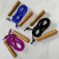 Paket Hemat lompat tali - skiping kayu murah bahan tali warna plastik
