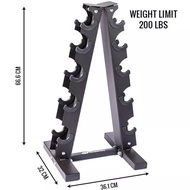 AA【ส่งจากกรุงเทพฯ 】ชั้นวางดัมเบล ทรง A วางได้ 5 คู่ A Frame Steel Dumbbell Rack Stand Weight Rack St
