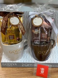 現貨💕【美國進口 Godiva豪華陶瓷杯禮物套裝(1set2套) 】