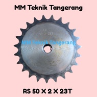 Sprocket RS 50 x 2 x 23 T Gear RS 50-2x23T Double Chain Gear Z 23T 23 T RS50 -2 50Z23 50x2x23T 50-2 