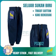 Seluar Sukan BIRU GELAP Cekak Bawah (Kain Tebal) Biru Jenama President - PSS02