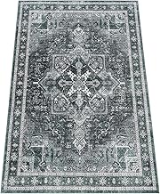 5x7 Area Rugs Washable Living Room Rugs Soft Retro Carpet for Bedroom Floral Oriental Carpet