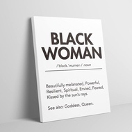 Black Woman Definition Inspirational Quotes Girl Canvas Wall Art Decorations Prints Home Office Bedr