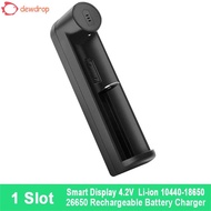 DEWDROP​ Batteries USB Charger Smart Charger LED Smart Li-ion Battery Auto Stop Charger 18650 Batter