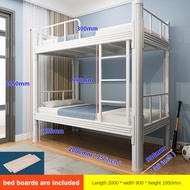 Higher Loft Bed Frame Thickened Full Steel Loft Bed Iron Elevated Bed Metal Bunk Bed Heavy Duty Sing