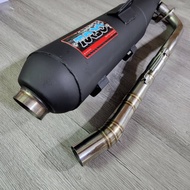 ท่อเวฟ125ปลาวาฬ เทอร์โบ ผ่าดัง + ไส้เงียบ WAVE125ปลาวาฬ 2012-2017 คอ26ออก32 คอลาย จุกเลสโต ***มี มอก