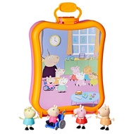 Peppa Pig Peppa's Club Friends Carrying Case Playset, Includes 4 Figures, Back to School Toys