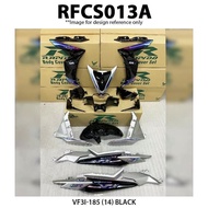 Cover Set Rapido VF3i SYM 185 (14) Black Cyan Mint Blue Accessories Motor Hitam Biru SYM185 VF3i185 