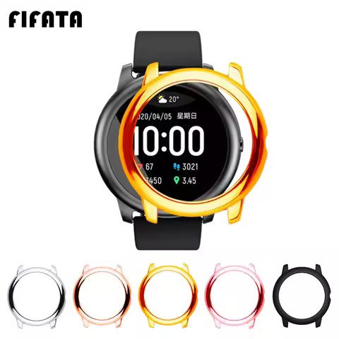 FIFATA Smart Watch Case Cover For Haylou Solar LS05 Electroplate Frame Screen Protector For Xiaomi H