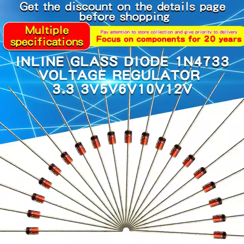 50PCS 1W Zener Diode 1N4727A 3V/ 1N4728A 3.3V/ 1N4729A/3.6V 1N4730A/3.9V 1N4731A/4.3V 1N4732A/4.7V 1