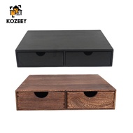 KOZEEY Coffee Pod Storage Box Espresso Accessories Coffee Machine Stand Large Capacity Wood Coffee P