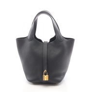【二手】愛馬仕 HERMES 手提包 Picotin Lock PM 黑色 其他 Picotin Lock PM 黑色 女士二手 A