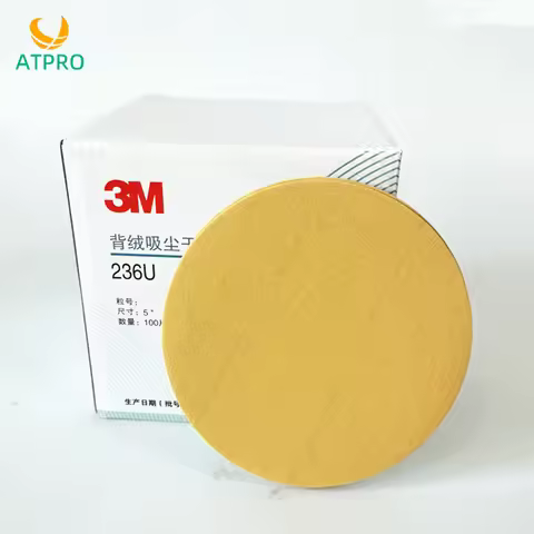 3M5 inch dry grinding flocking sandpaper 216U round disc car paint polishing sand 125MM