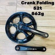 Fixie Crankset Alloy 48T ,52T untuk Basikal BMX ,Folding Bike ,Fixie ,Fixie Bike ,Crank Bicycle