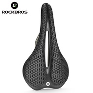 ROCKBROS Bike Saddle 3D Printed Hollow Shockproof Breathable Ultralight Bicycle Seat Bike Accessories