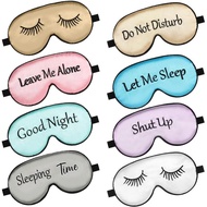Geyoga 8 Pack Silk Funny Sleep Masks For Women Sleep, Elegant Colors