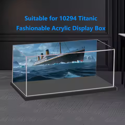Transparent acrylic display box Customized for Lego 10294 Titanic,10294 Titanic dustproof display (m