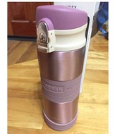 【超取免運】LEY-SHIEN 350ml 金鑽魔法瓶 保溫瓶 保冷瓶 不鏽鋼真空保溫杯 彈蓋杯 紫色