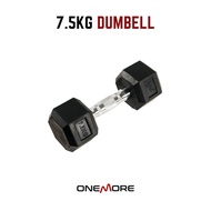 ONE MORE Hexagonal Dumbell 7.5kg Barbell