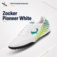 Zocker Pioneer White Football Shoes – Turf Grip, Stable Fit, Fast Movement