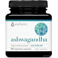 Youtheory Ashwagandha - 1,000 mg - Stress Support Supplement - Cortisol Support Supplement - Gluten,