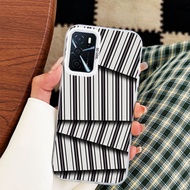 YBD Phone Case For OPPO A16 A16S A55 A56 A53S 5G Creative Lingge Irregular Couple Hard Backboard Sof