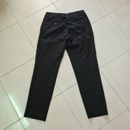 HITAM Black Fabric pants/black branded pants/preloved Fabric pants/Used pants