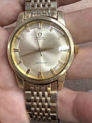 經典古董歐米茄 【OMEGA Seamaster 海馬】50年代金殼自動機械男錶 附立體海馬底蓋浮雕 $7888