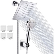 C❤Cross-Border Shower Set Supercharging8Inch Stainless Steel Top Shower Head3Function Handheld Shower Head Double Shower