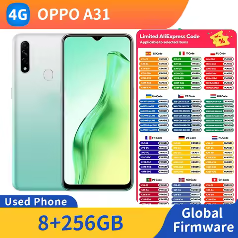 OPPO A31 4G 6.5inch RAM 8GB ROM 256GB Battery capacity 4230mAh 12MP Camera Used Phone
