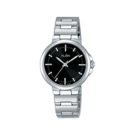 Jam Tangan Wanita Alba Quartz Stainless Steel Silver Black Dial AH8425 Original