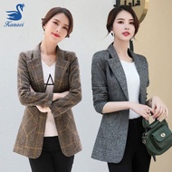 Kanavi Women Blazer Slim Blazers Lady Office Work Suit Pockets Jackets Coat Female Korea Casual Formal Short Blazer Femme