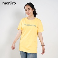 HITAM Monjiro - Drama - Women's Plain T-shirt Black Yellow Short Sleeve Cotton Combed 30's Tshirt Ba