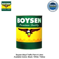Boysen Alkyd Traffic Paint 4 Liters - Available Colors: Black / White / Yellow