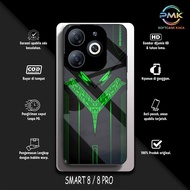 INFINIX SMART 8 GLASS SOFTCASE GLASS CASE INFINIX SMART 8 PMK GLASS CASE