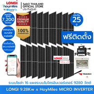 Longi+Hoymiles โซล่าเซลระบบ Micro Inverter 2.32Kw รวม 4 แผง พร้อมติดตั้ง