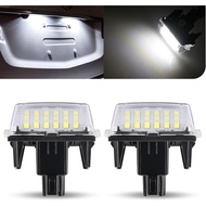 2 PCS Car LED License Plate Light, 2.43" x 2.4" 6500K PC Shell Plug and Play Light, Vehicle Exterior