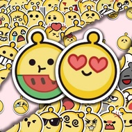 180张蛋仔小表情包贴纸可爱黄脸emoji贴纸卡通手账装饰贴画防水26/7/1 180 cute egg-shaped emoji stickers, yellow face emoji sticke