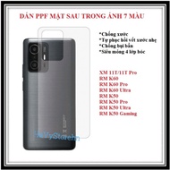 4-layer transparent rainbow back PPF sticker XM 11T 11T Pro RM K60 Pro K60 Ultra K50 Pro K50 Ultra K