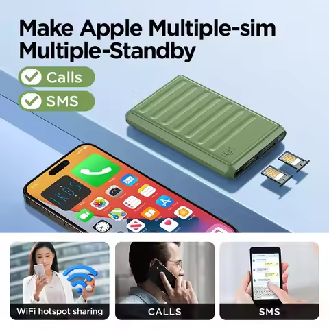 IKOS K7 Dual Sim Dual Standby Adapter iKOS K7 Call/SMS/Data Share For iPhone5-15 Pro Max/ i Pod Touc