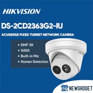 HIKVISION DS-2CD2363G2-IU 6MP ACUSENSE FIXED TURRET NETWORK CAMERA