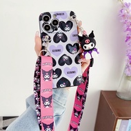 For Samsung Galaxy A13 A21 A22 4G A22 5G A23 4G A13 5G A04S A14 4G A14 5G 4G A23 5G A31 A32 4G A32 5G A33 5G Cartoon Kulomi Phone Case with Doll and Long Lanyard