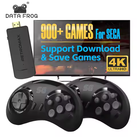 DATA FROG 4k 16-bit Wireless Retro Video Game Console Build In 900 Games HDMI-Compatible Retro Game 