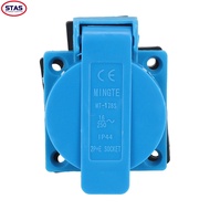 [STAS] 1PCS Industrial Waterproof Socket European Socket Copper  220V 16A
