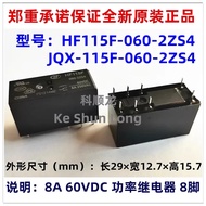 100%NewOriginal HF115F JQX-115F 048-2ZS4 060-2ZS4 110-2ZS4 8A250VAC DC48V 48VDC DC60V 60VDC DC110V 1