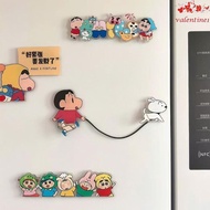 VALENTINE1 3/4PCS/SET 3D Rotatable Fridge Magnets, Cartoon Plastic Crayon Shin Chan Fridge Magnets, 
