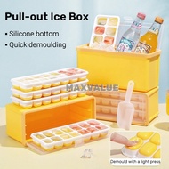 SG Maxvaluesg® Large Ice Cube Tray Maker 42 Holes With Lid Food Grade Silicone Ice Mold With Storage