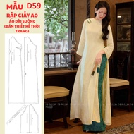 PAPER SHEET A0 ROUND-NECKLACE STRAIGHT DRESS-D59